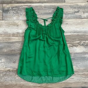 Rebecca Taylor Green Silk Blouse